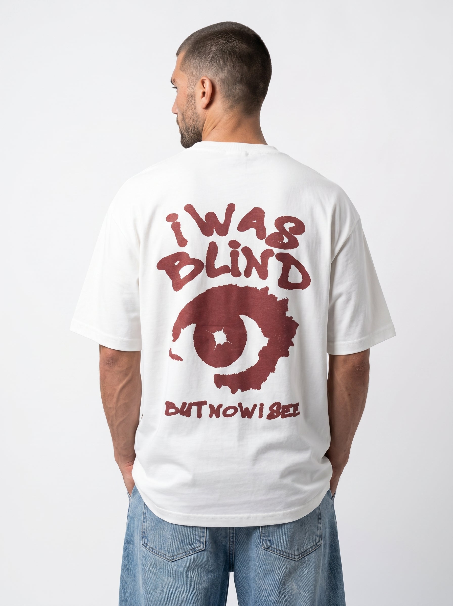 Blind Vision White - rebellious oversized tee